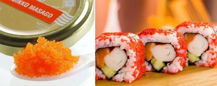 Consumption of masago in sushi