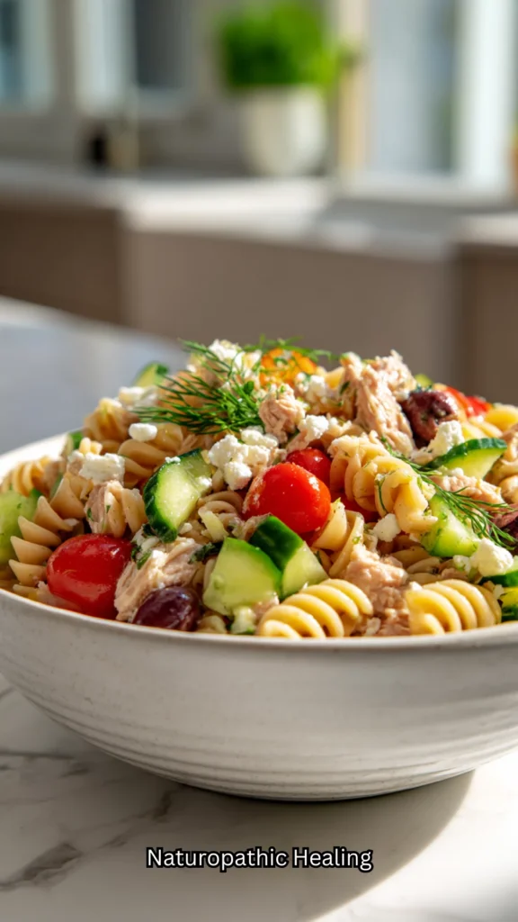 healthy tuna pasta salad