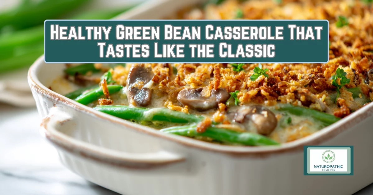 healthy green bean casserole that tastes like the classic