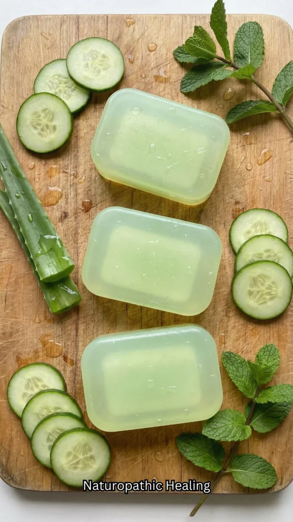 aloe cucumber after-sun soap recipe