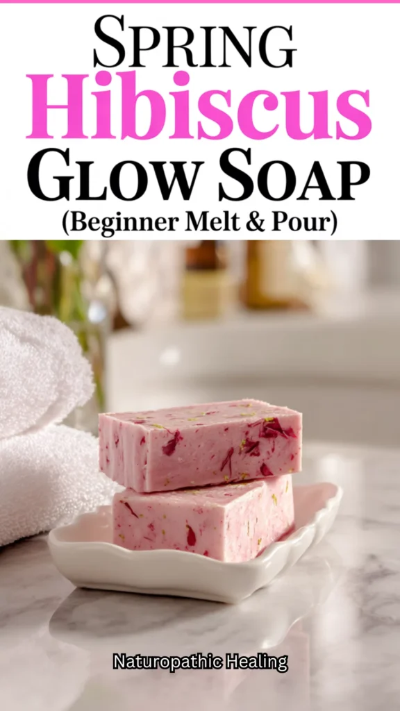 spring hibiscus glow soap