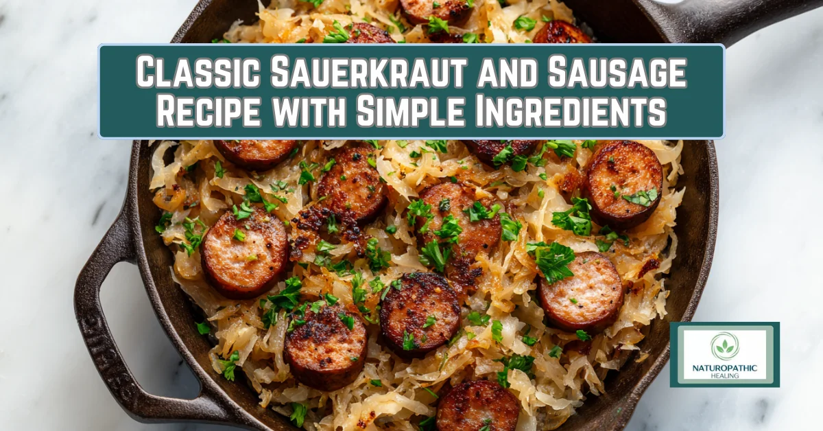 classic sauerkraut and sausage recipe with simple ingredients