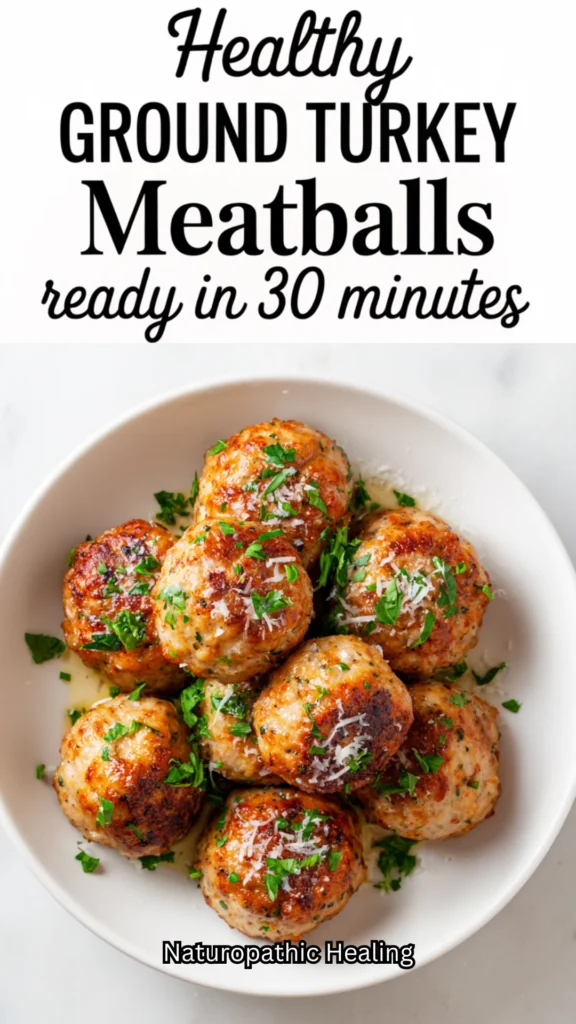 healthy ground turkey meatballs