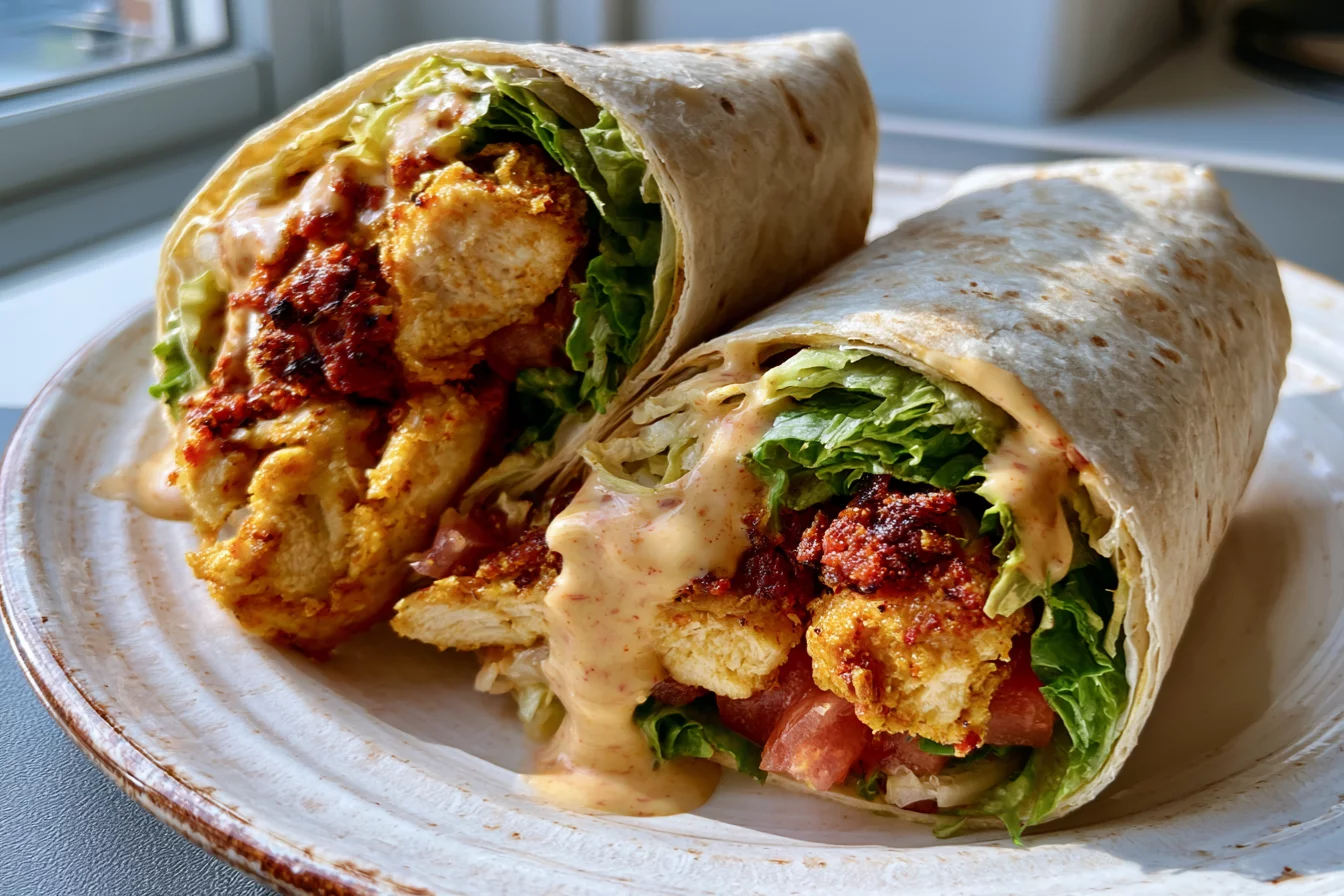 homemade spicy chicken wrap better that fast food