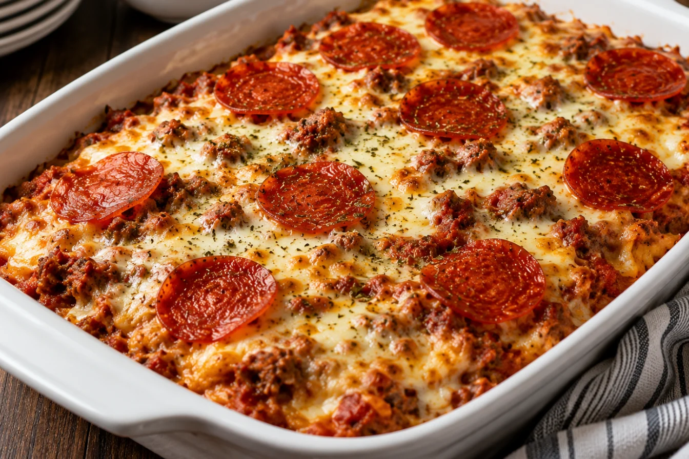 easy low carb pizza casserole recipe