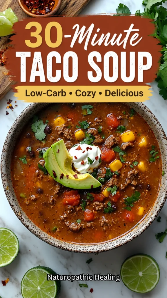 delicious low-carb taco soup