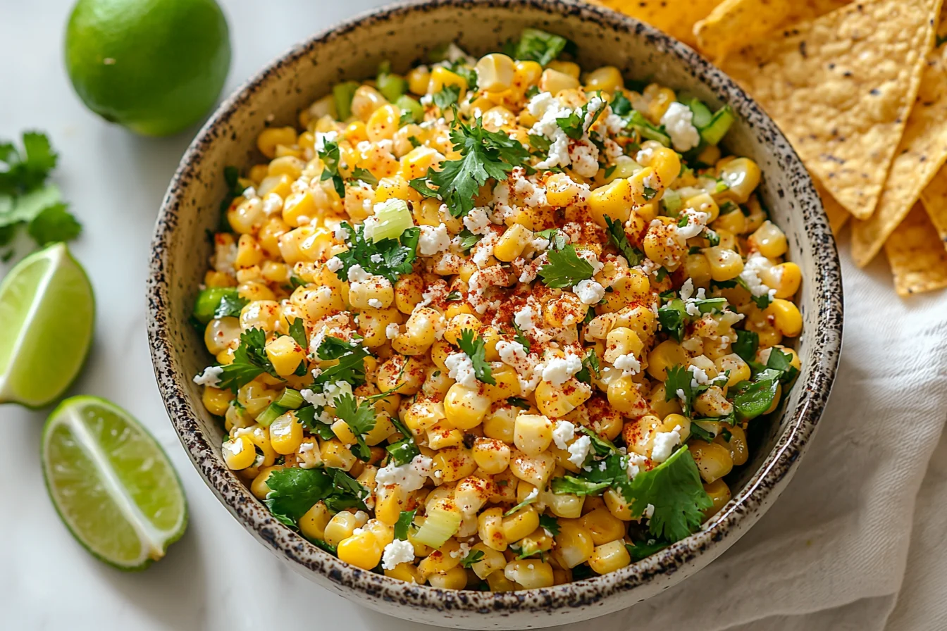 Mexican street corn salad perfect for summer